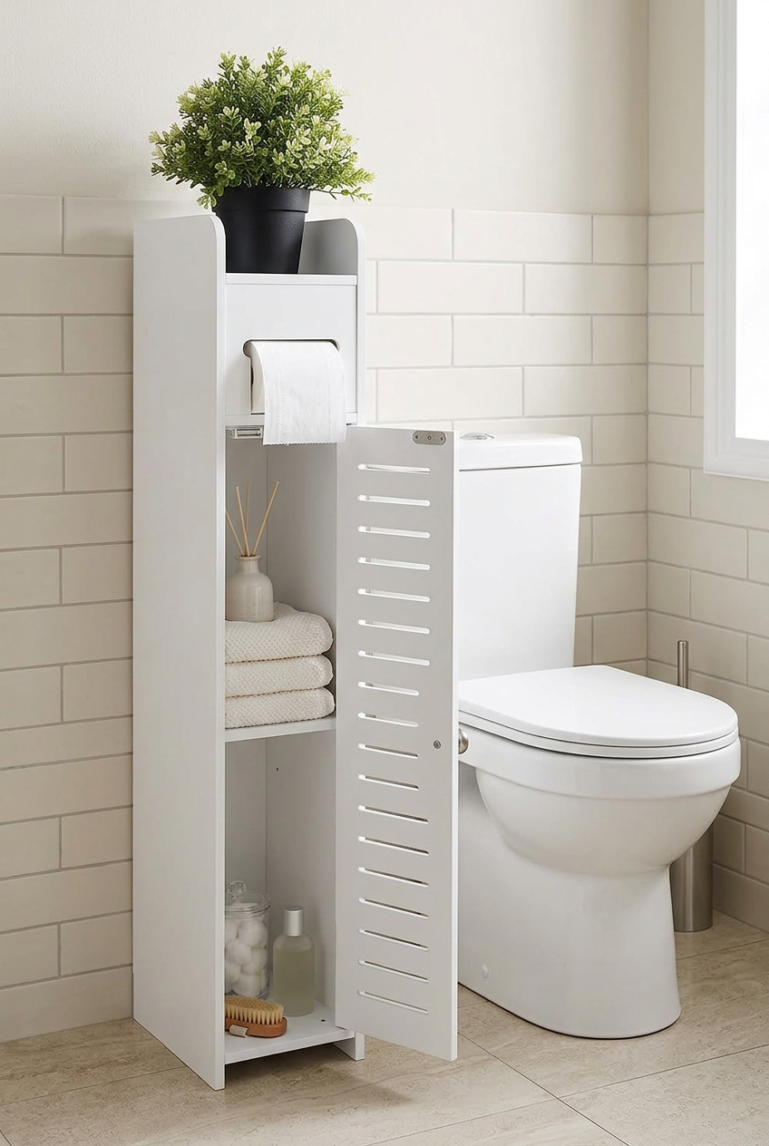 Mueble organizador angosto de 2 niveles