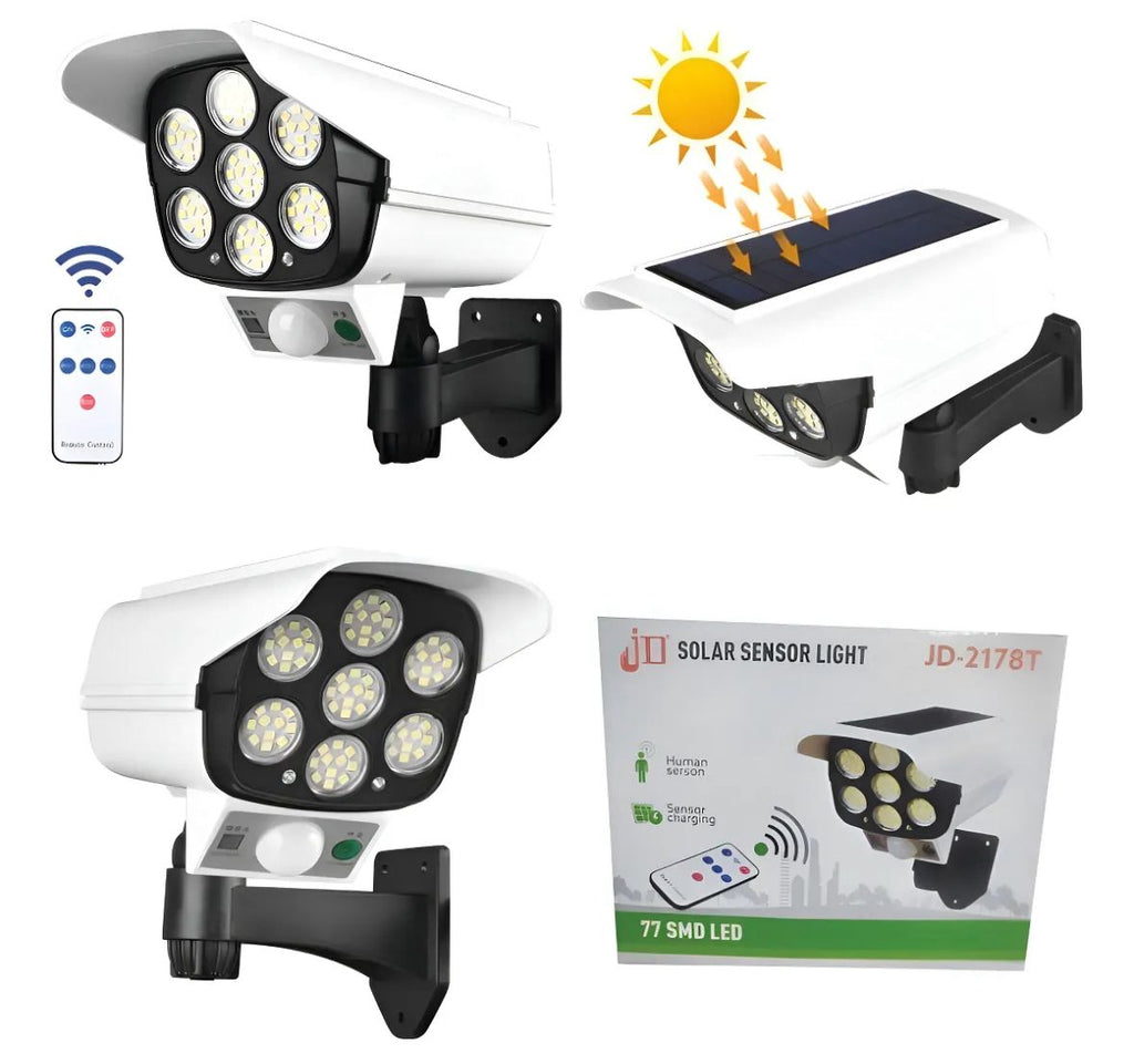 Foco solar con panel solar y control