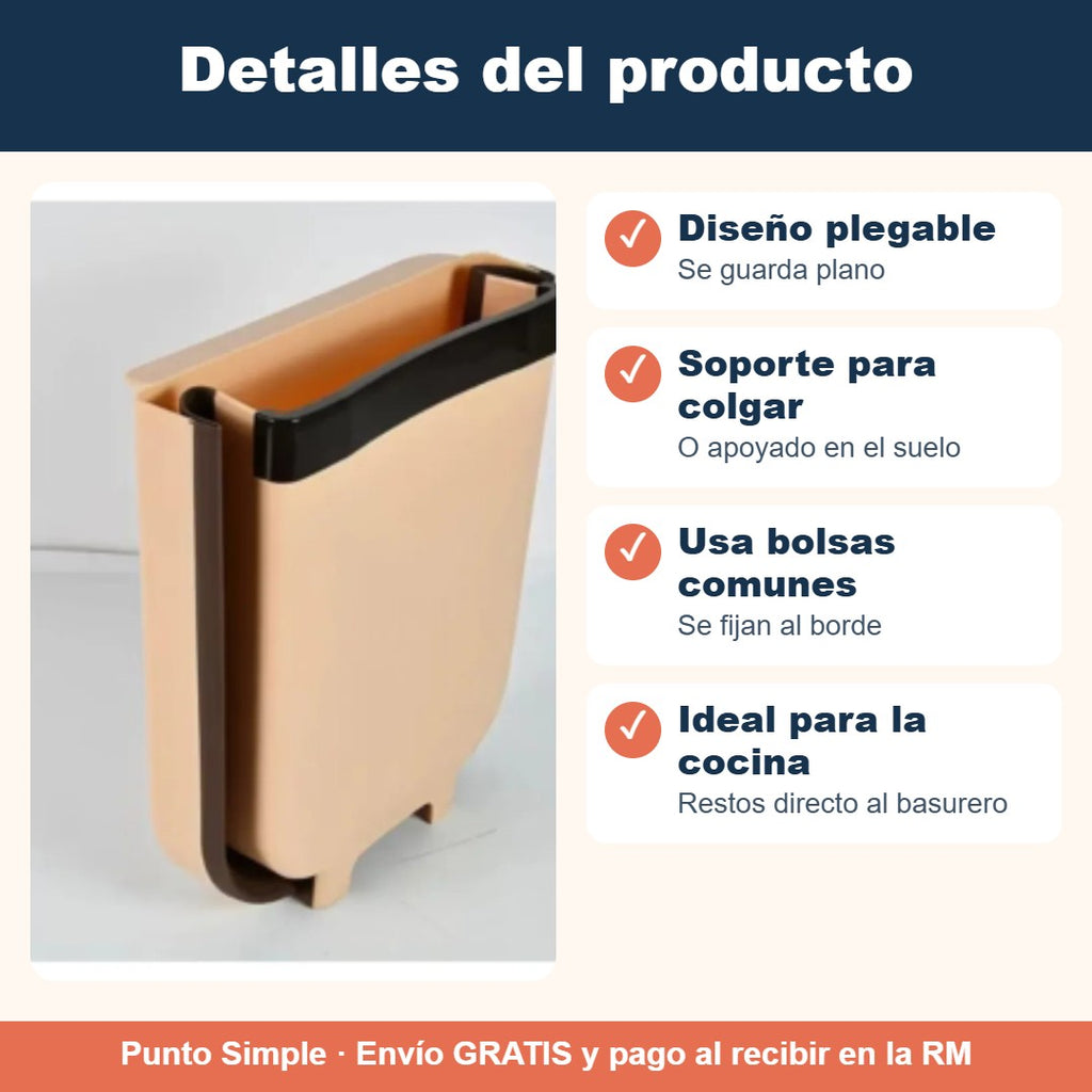 Detalles del basurero automático