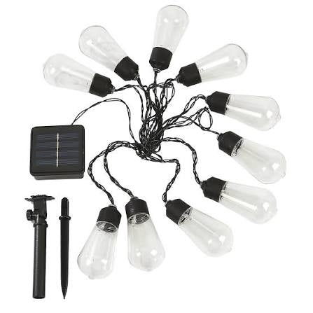 Contenido de la guirnalda solar con panel
