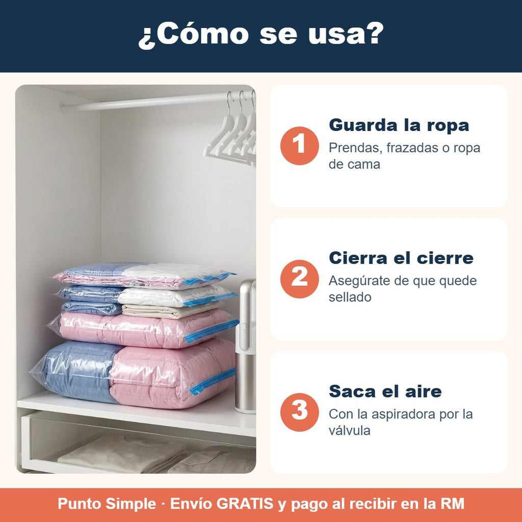 Cómo se usan las bolsas al vacío