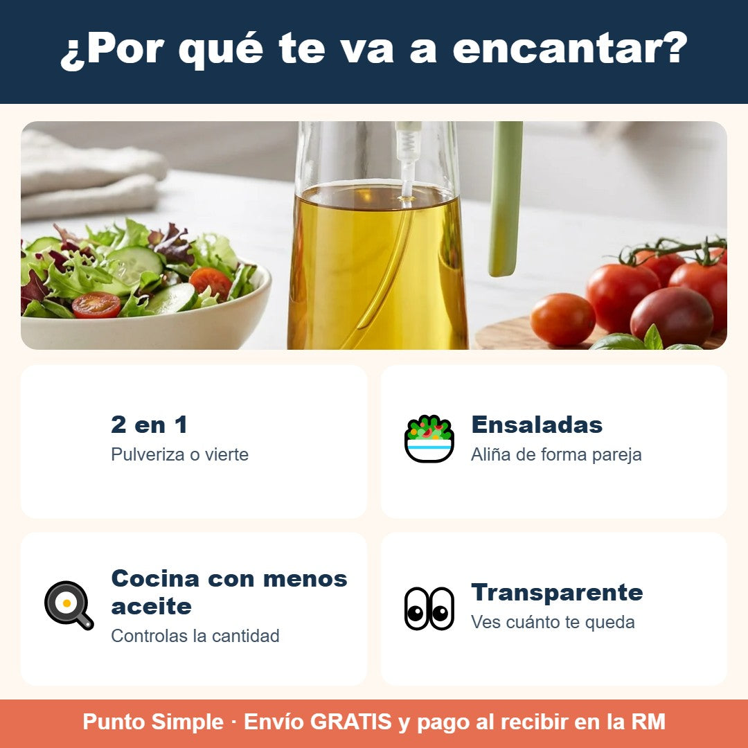Beneficios del dispensador de aceite