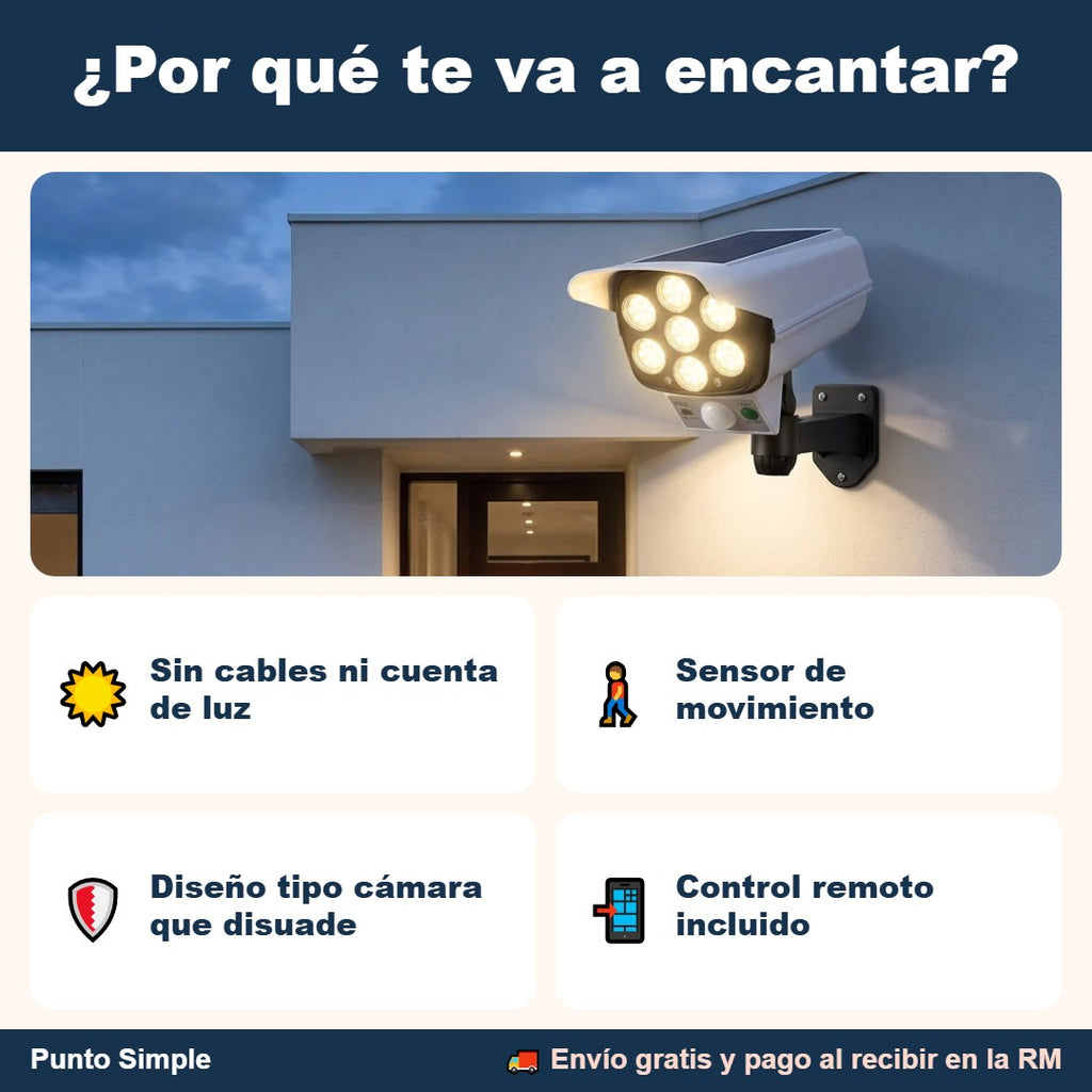 Beneficios del foco solar con sensor