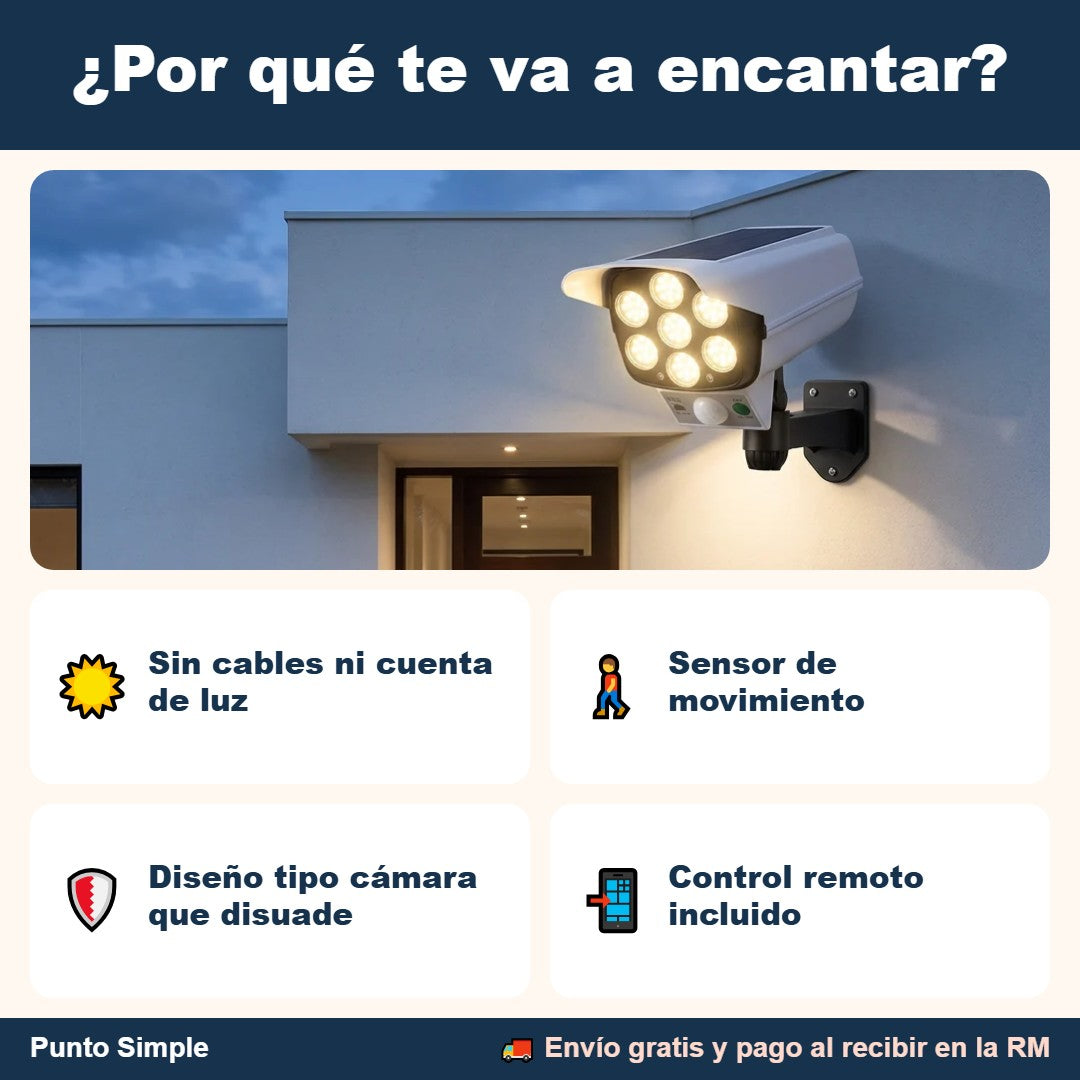 Beneficios del foco solar con sensor