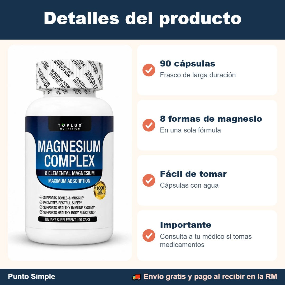 Detalles del magnesio complex
