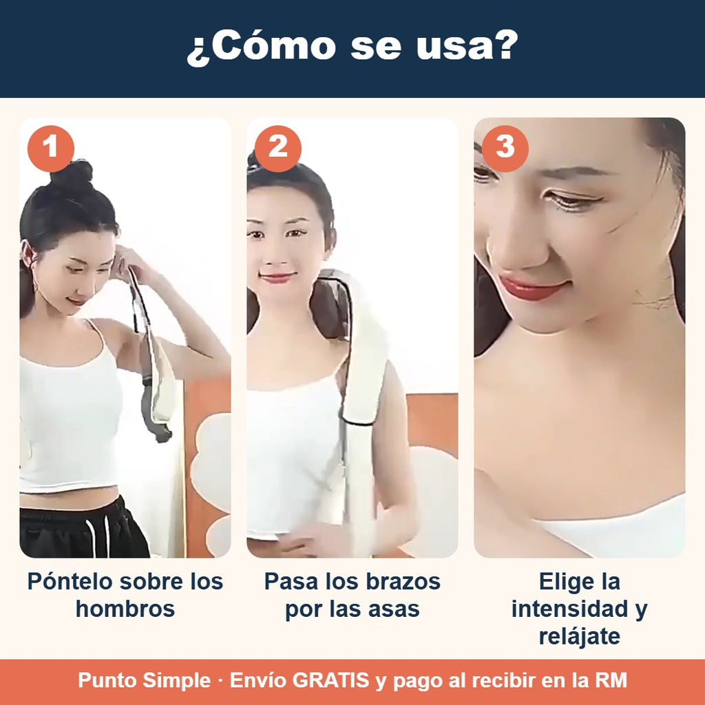 Cómo se usa el masajeador de cuello y espalda