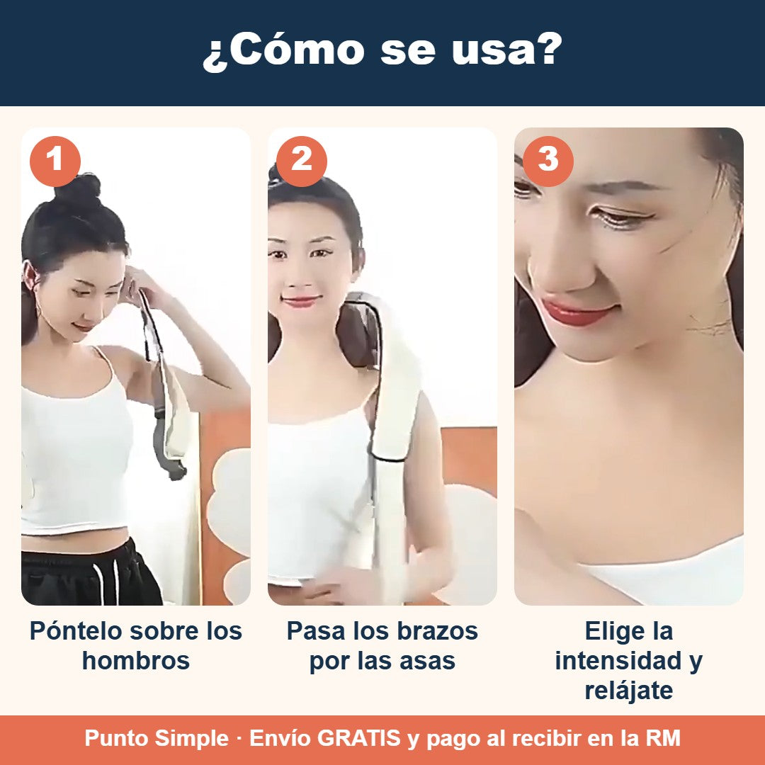Cómo se usa el masajeador de cuello y espalda
