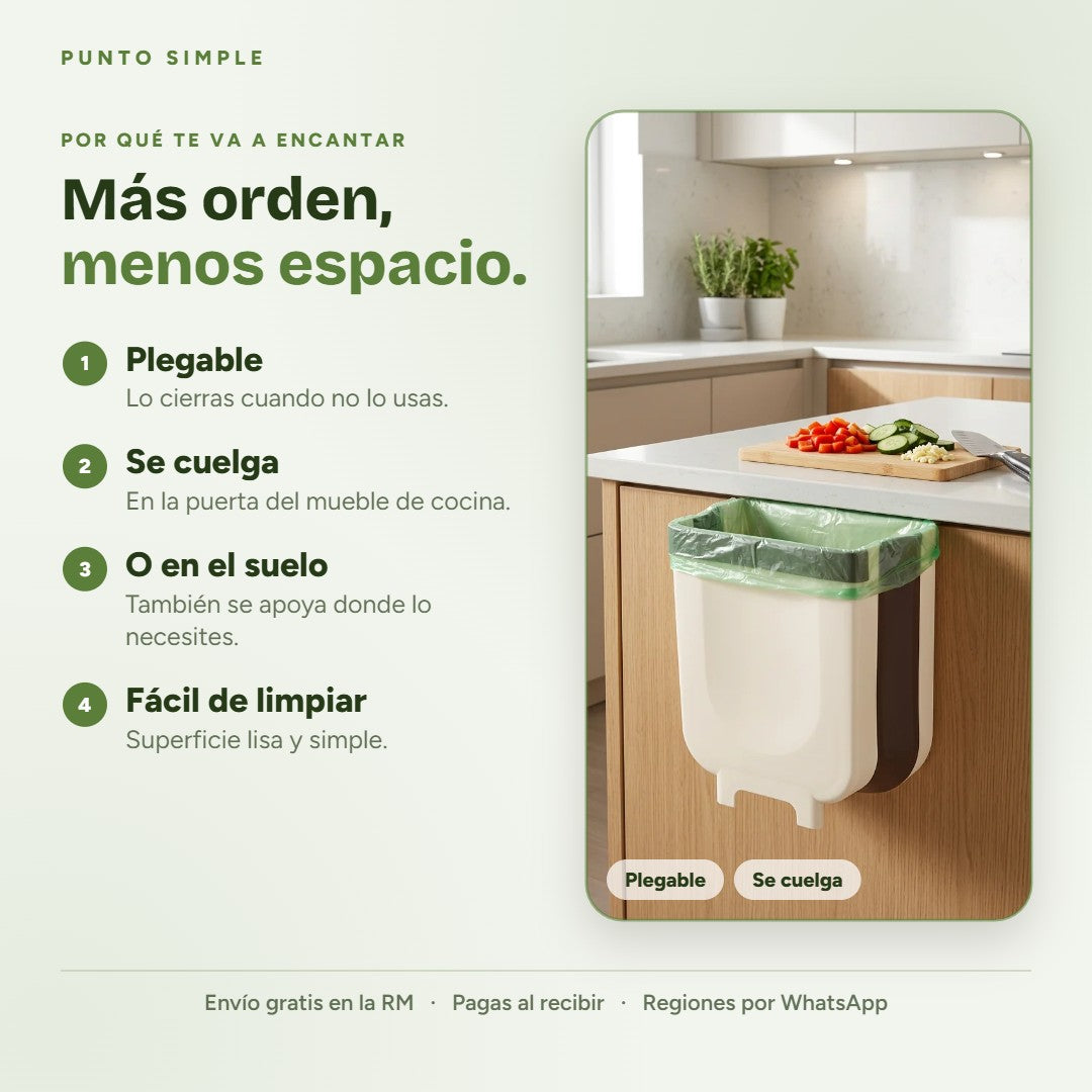 Basurero Plegable - Por qué te va a encantar