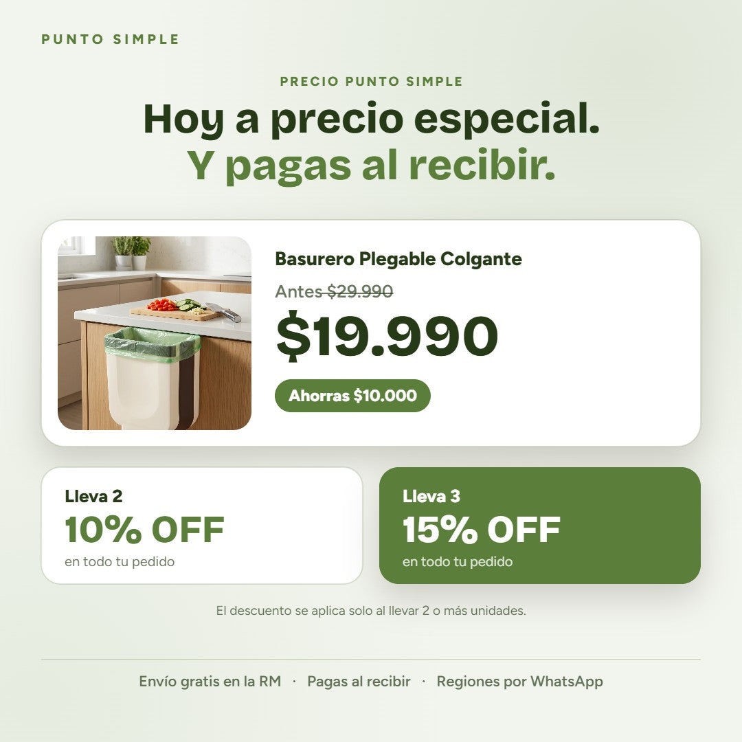 Basurero Plegable - Precio y ofertas