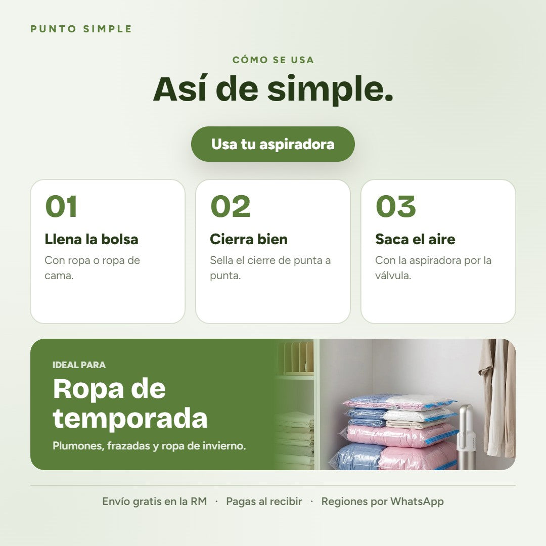 Bolsas al Vacío - Cómo se usa