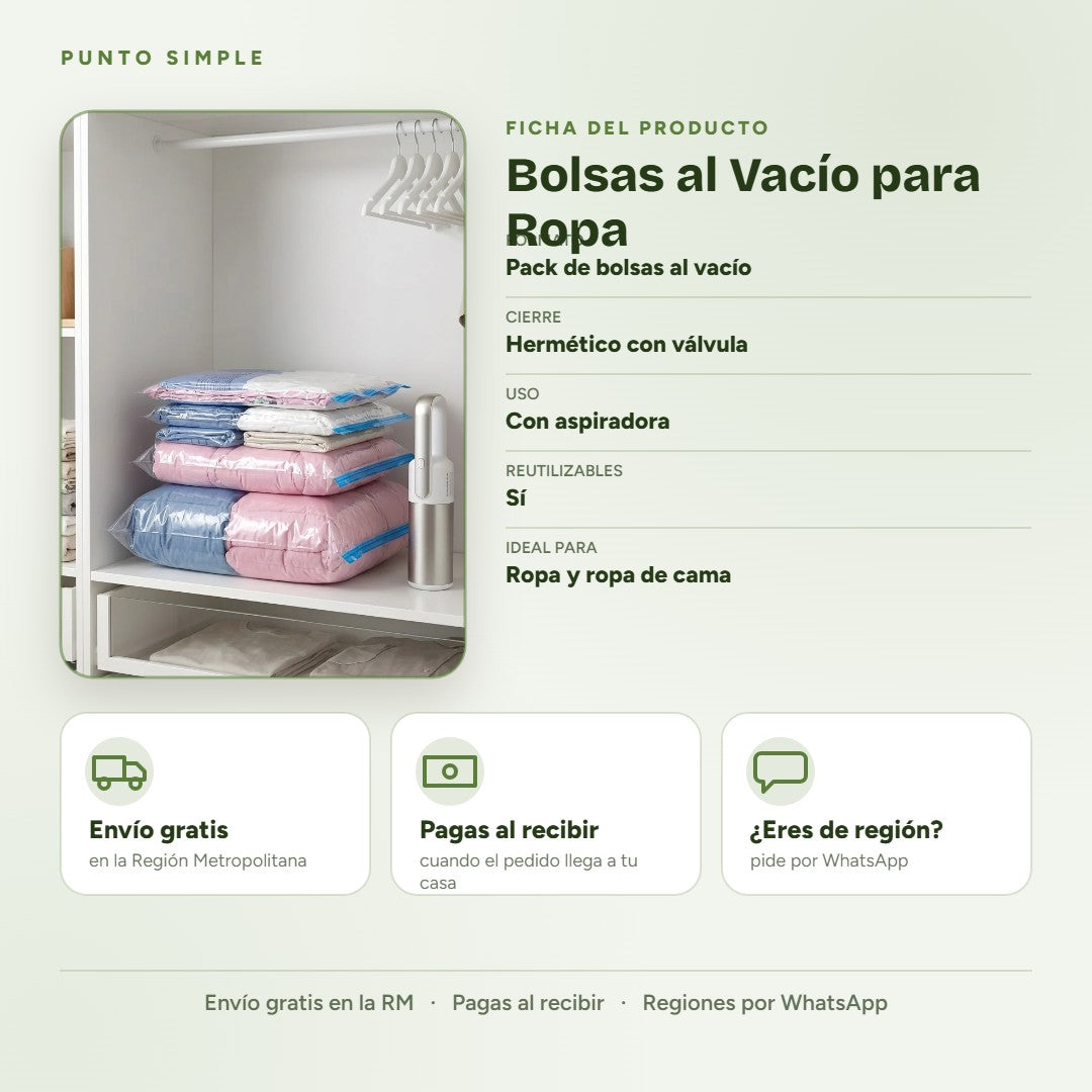 Bolsas al Vacío - Ficha del producto