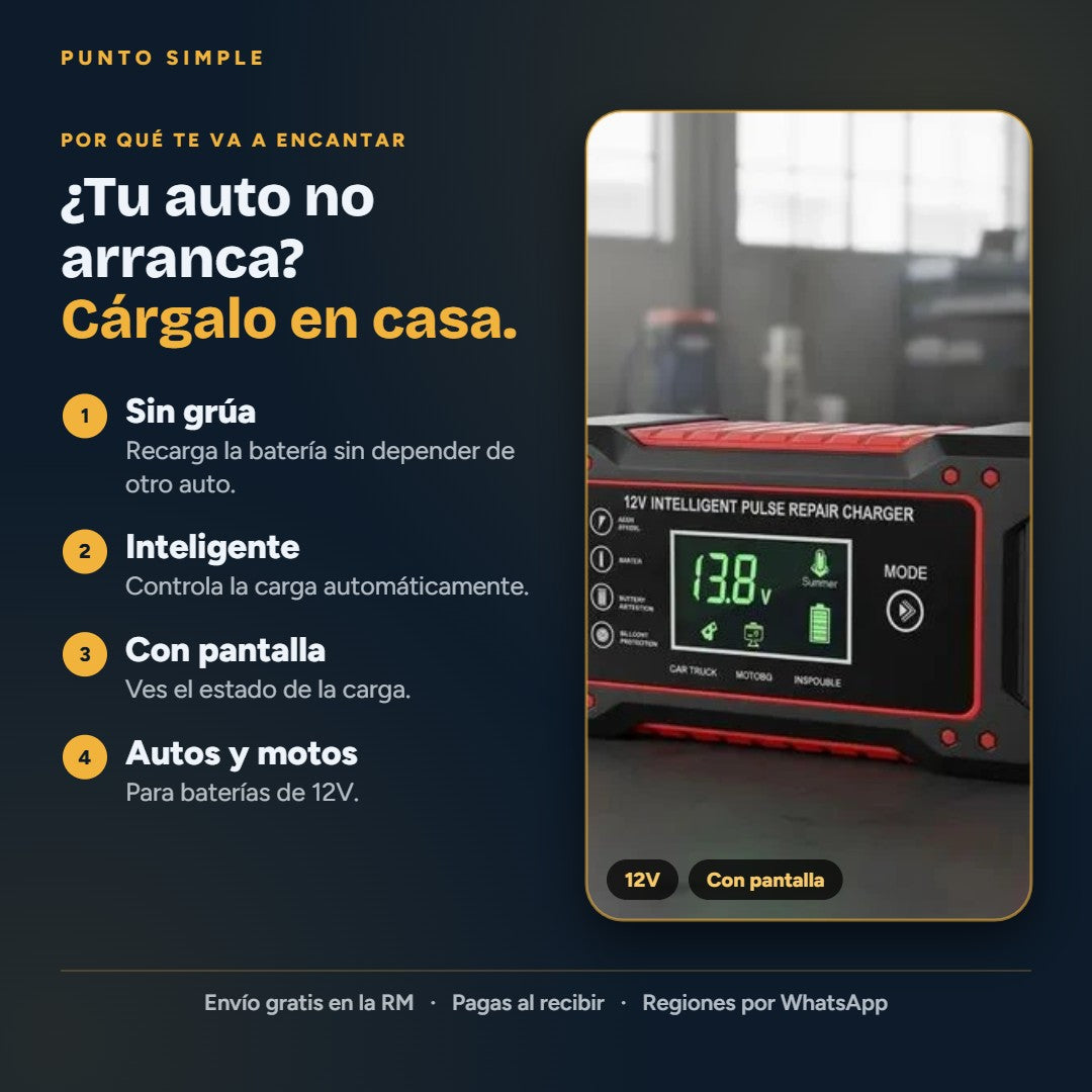 Cargador de Batería 12V - Por qué te va a encantar