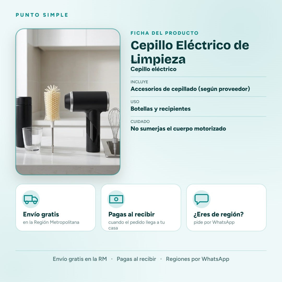 Cepillo Eléctrico de Limpieza - Ficha del producto