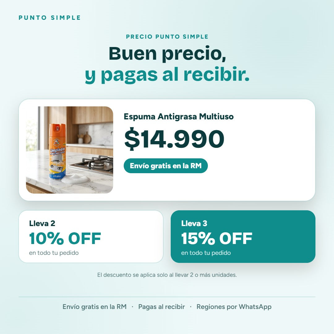 Espuma Antigrasa - Precio y ofertas