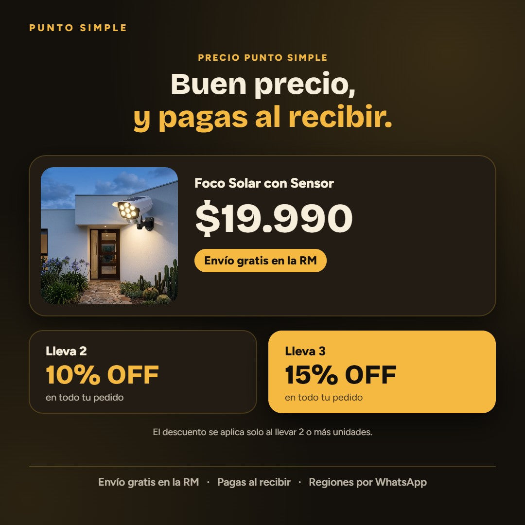 Foco Solar con Sensor - Precio y ofertas
