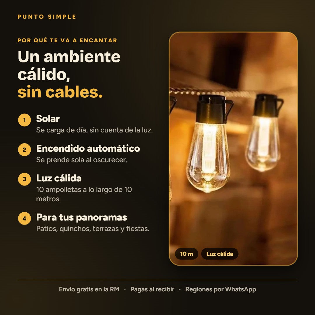 Guirnalda Solar LED - Por qué te va a encantar