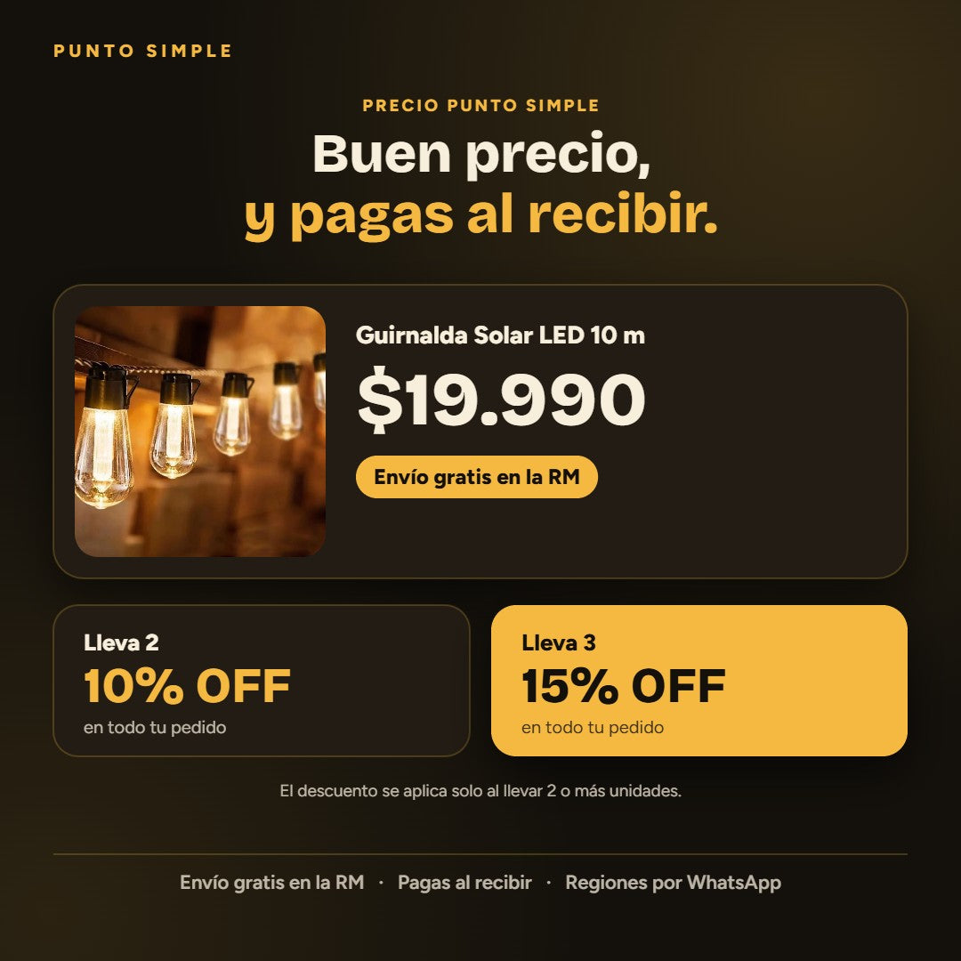 Guirnalda Solar LED - Precio y ofertas