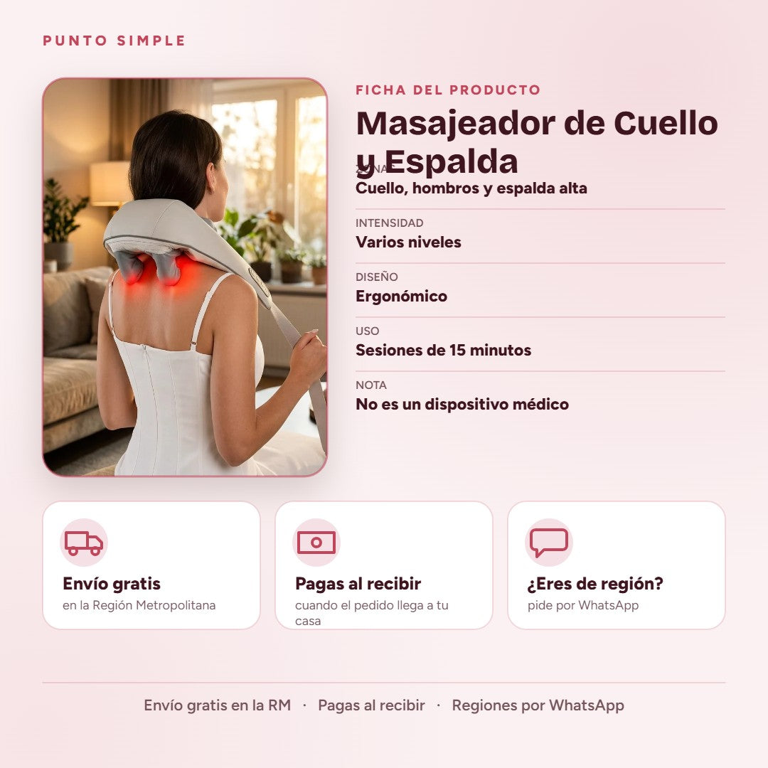 Masajeador de Cuello - Ficha del producto