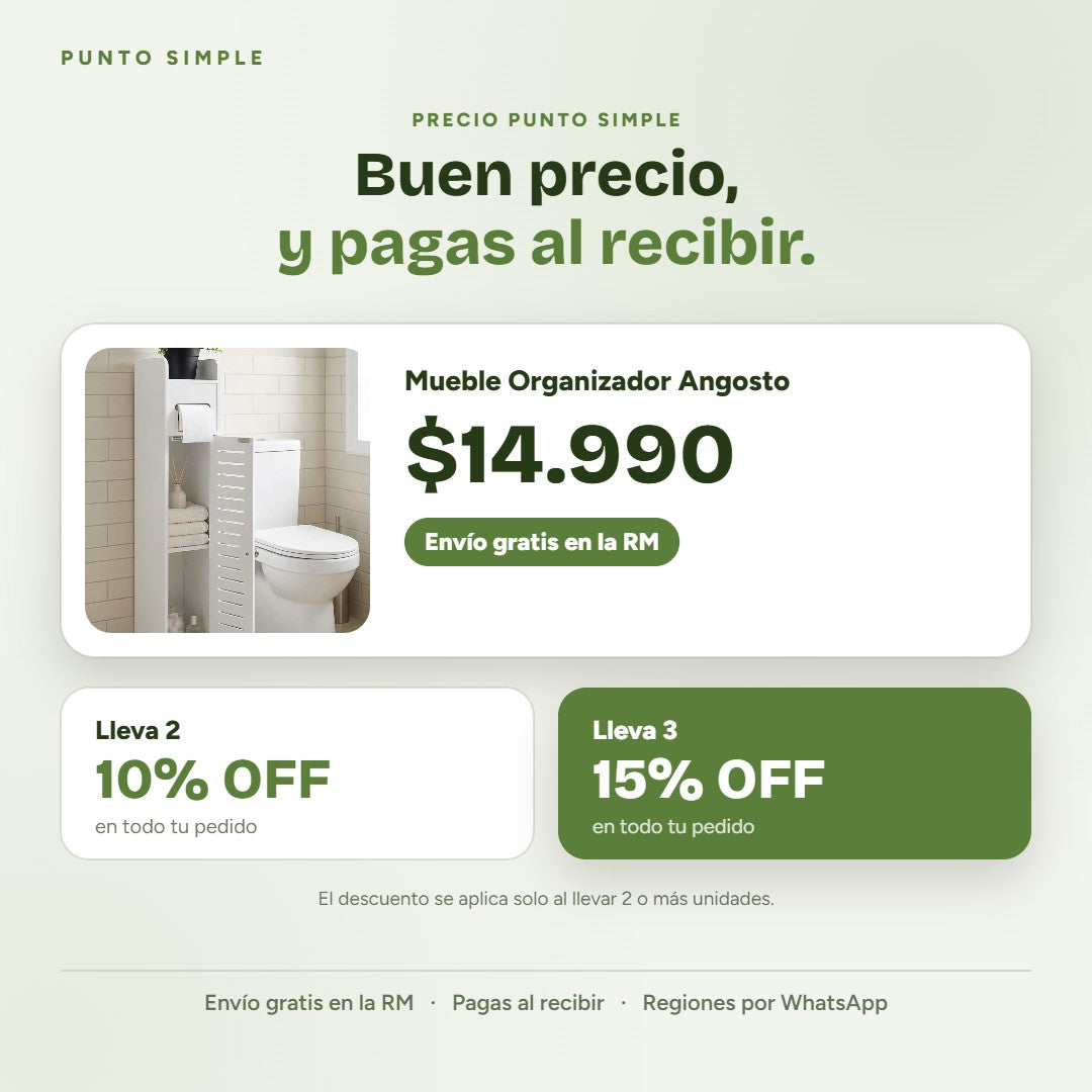 Mueble Organizador Angosto - Precio y ofertas