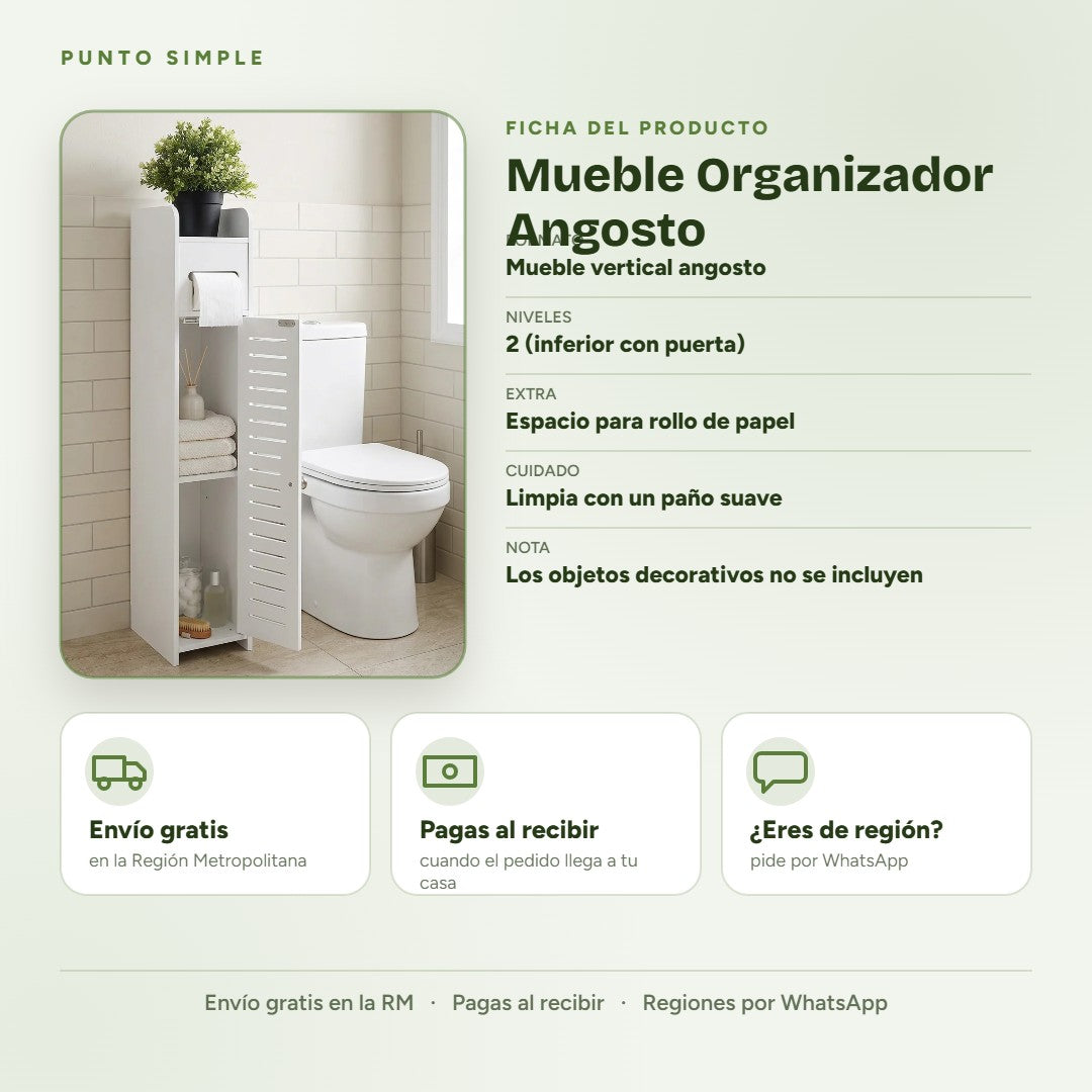 Mueble Organizador Angosto - Ficha del producto