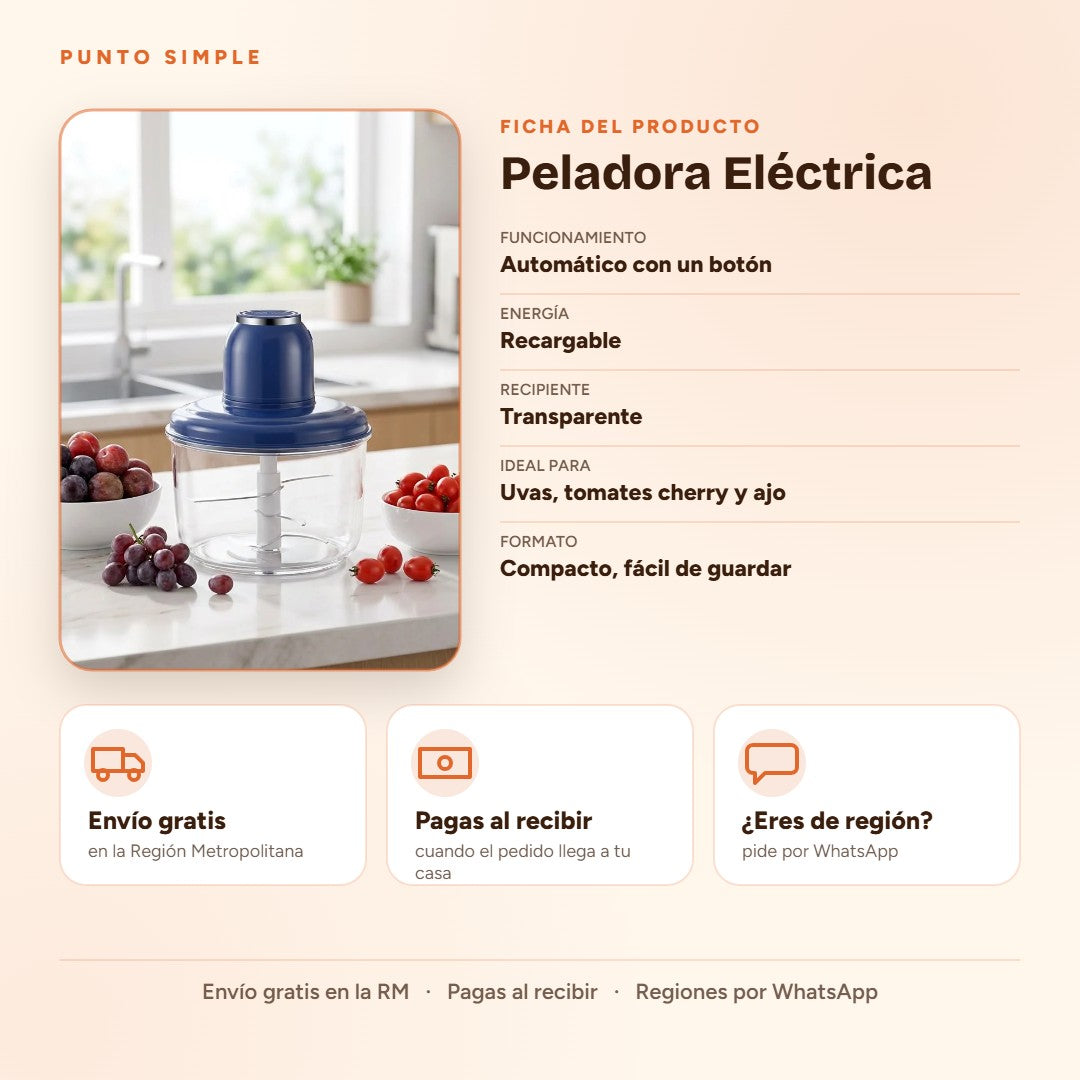 Peladora Eléctrica - Ficha del producto