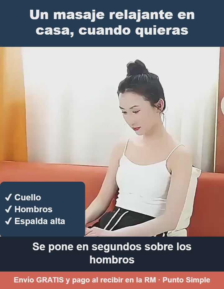 Masajeador de cuello y espalda en uso