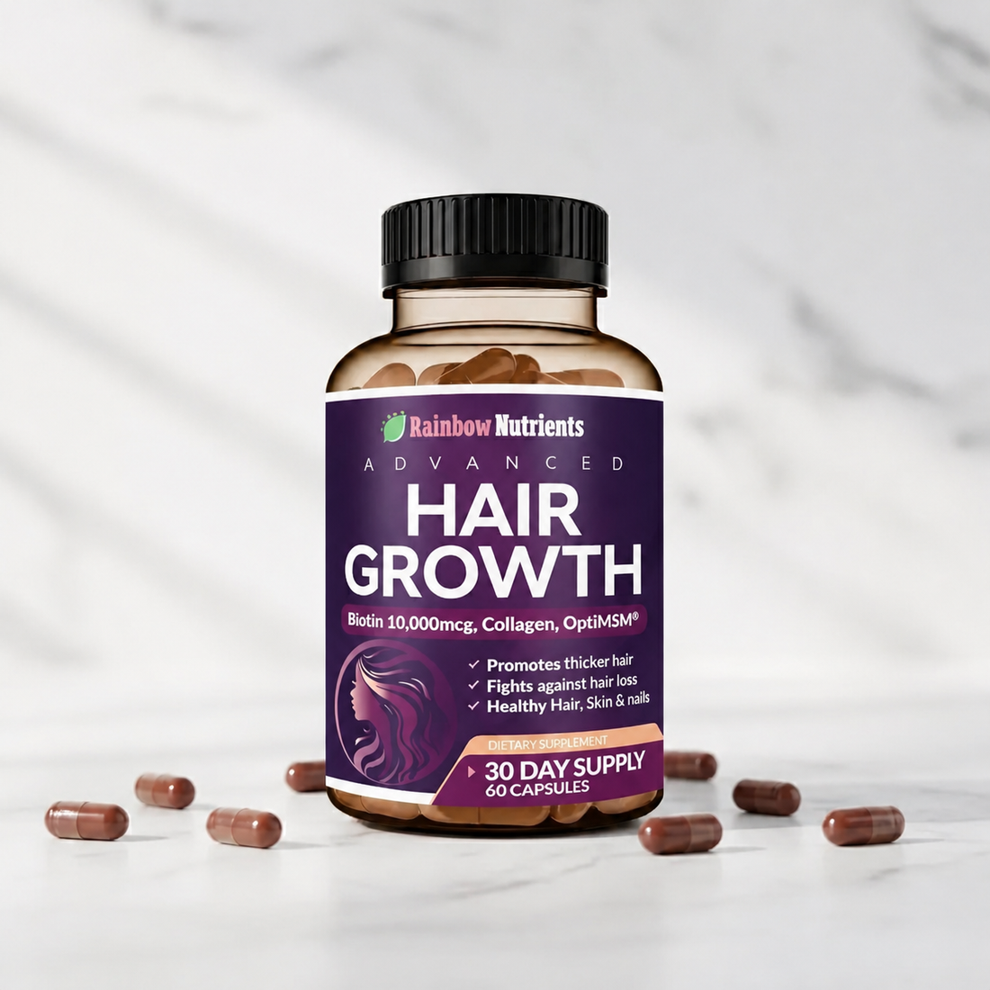 Hair Growth biotina, colágeno y MSM