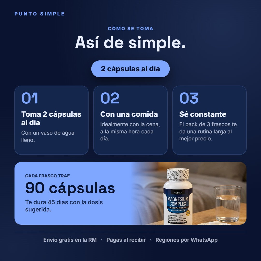 Magnesio Complex - Cómo se toma