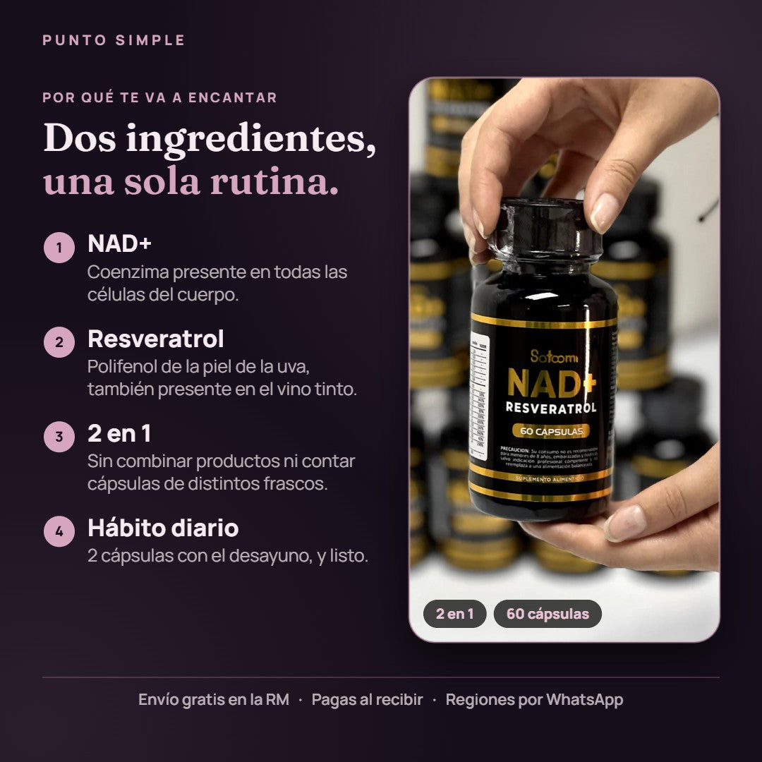 NAD+ Resveratrol - Por qué te va a encantar
