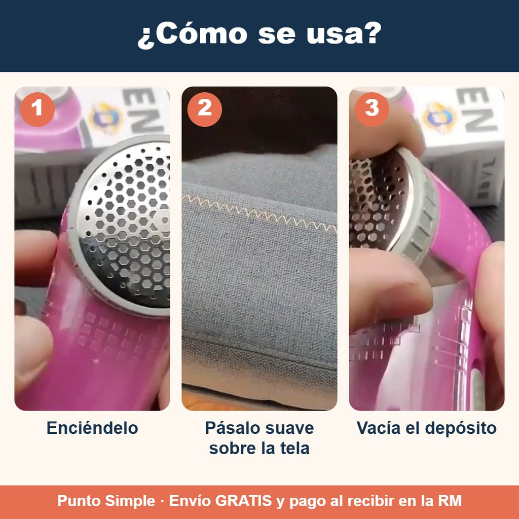 Cómo se usa el removedor de pelusas