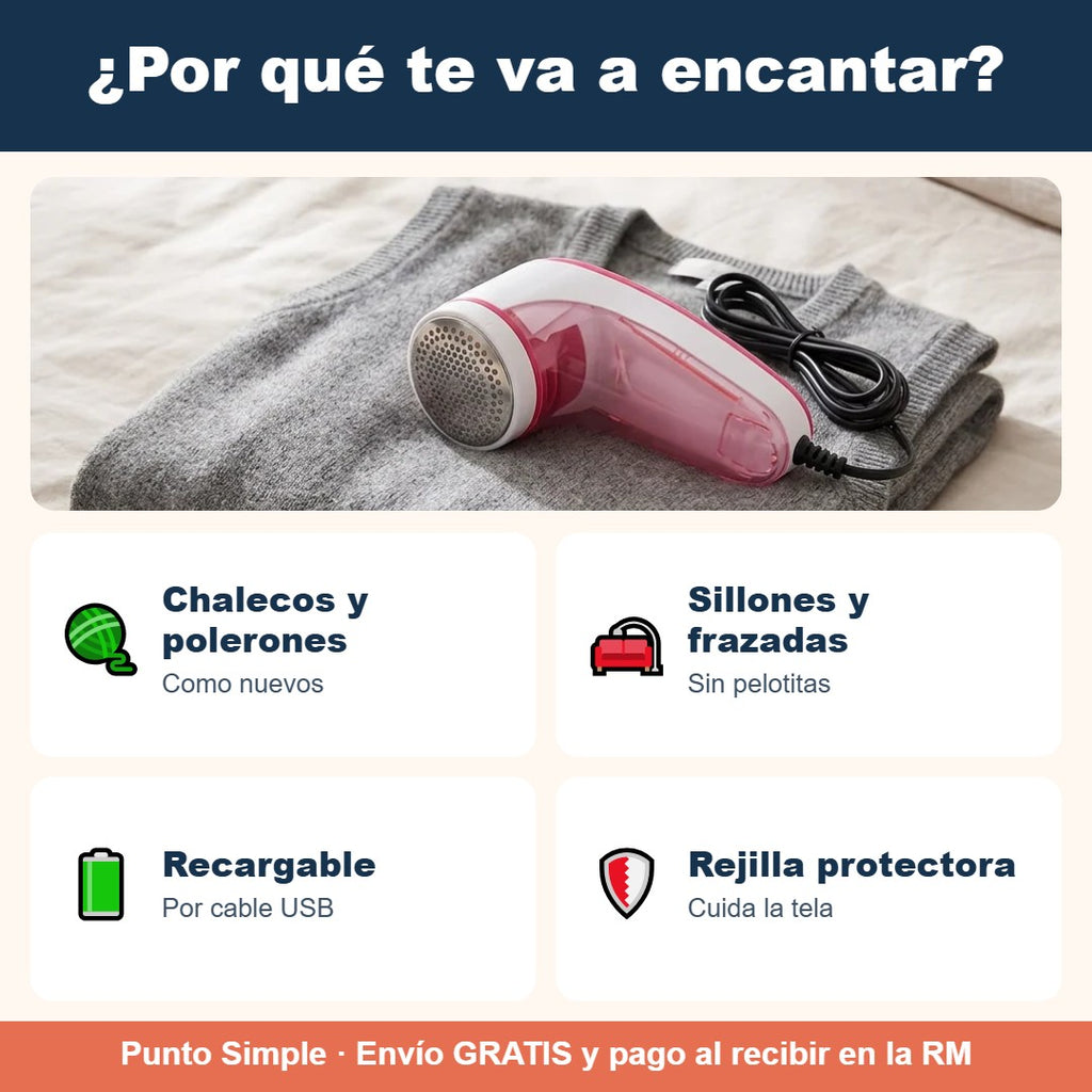 Beneficios del removedor de pelusas