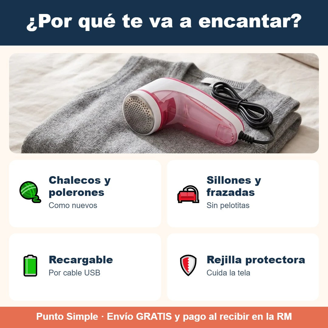 Beneficios del removedor de pelusas