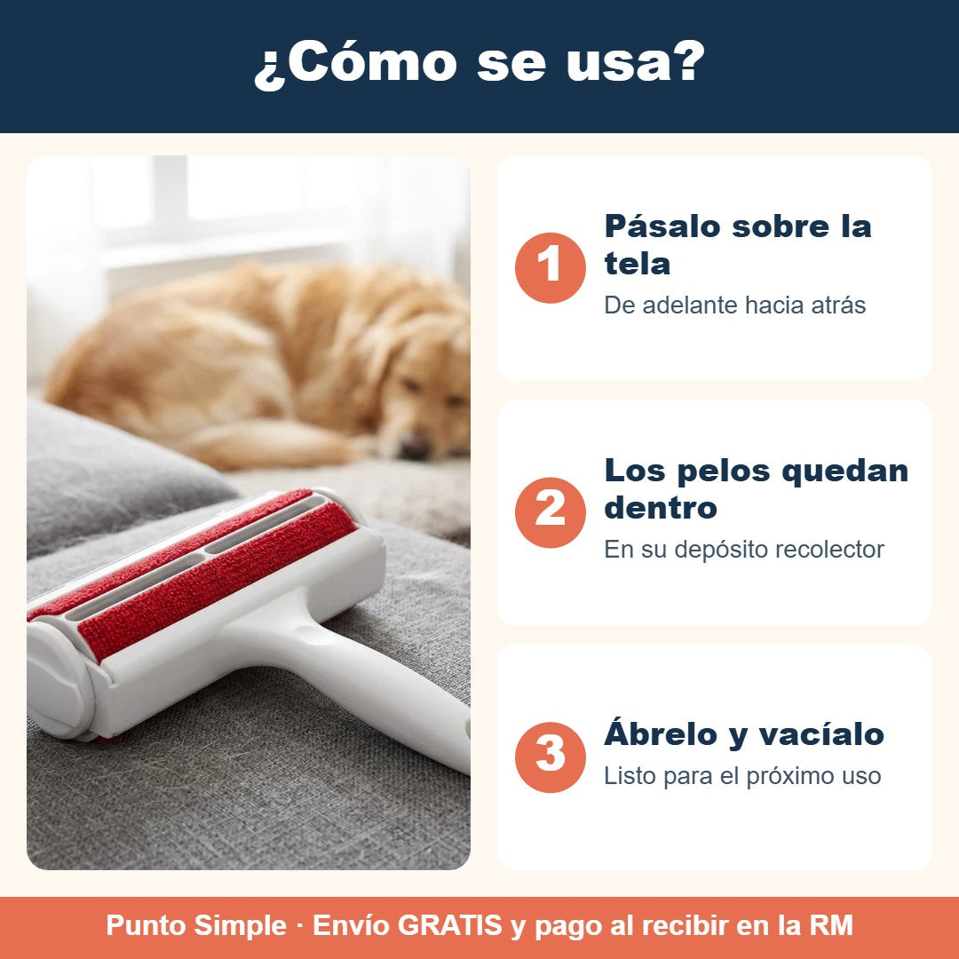Cómo se usa el rodillo quitapelos